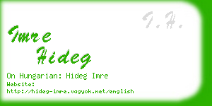 imre hideg business card